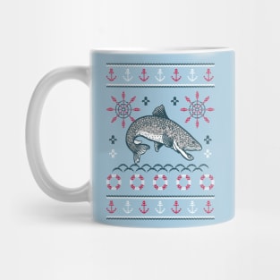 Pike Fish Ugly Christmas Sweater // Fisherman Christmas Mug